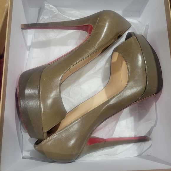 Christian Louboutin SPIKOO 100 PVC/SPECCHIO / TRANSP/LIGHT GOLD - Picture 4 of 8